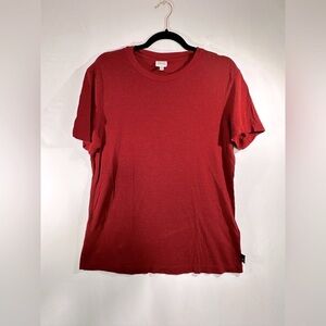 Armani Collezioni Red Striped Men's T Shirt